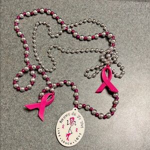Pink Ribbon Awareness Necklace